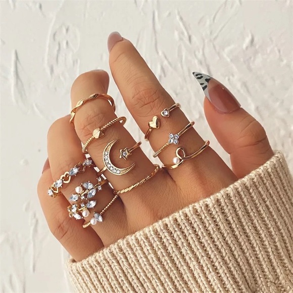 🆕 Moonlight Ring Set - Picture 3 of 4